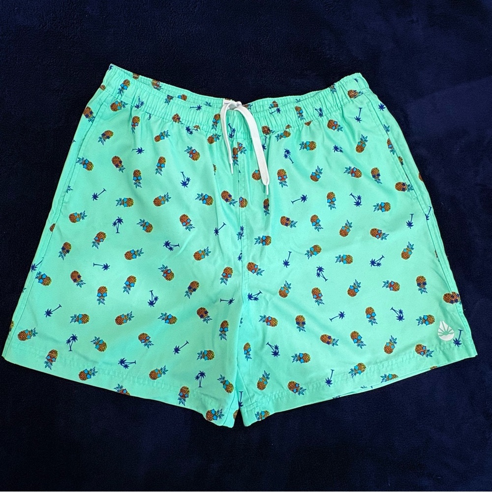 Men's Swim Trunks with Tropical Print